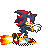 shadow the hedgehog's skating sprite from sonic battle